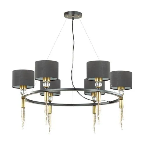 Люстра SONEX Santiago 4516/6 текстиль черный 